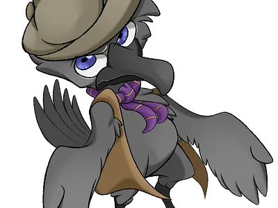 Terrence the Raven bird oc raven