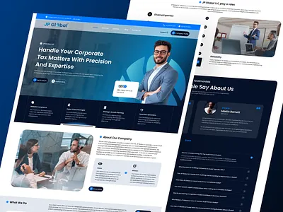 JP Global LLC – Corporate Tax & Consulting Website UI accounting website b2b website branding business consulting business services consulting website corporate branding corporate ui corporate website finance website jp global llc landing page modern website professional website saas style tax consulting ui design ux design web design website ui