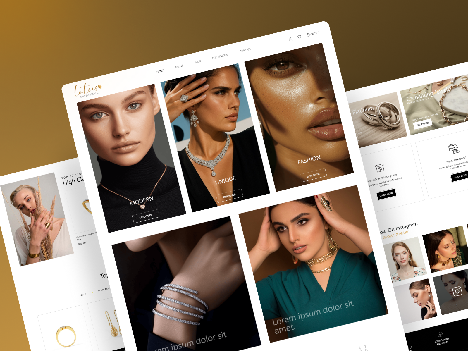 Example of Jewellery Logo, Website & Mobile App D&D