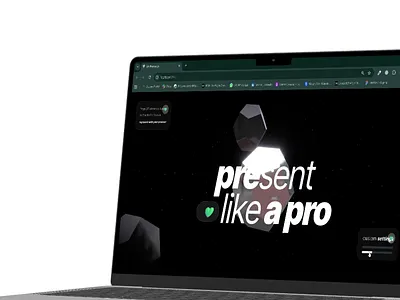 Present Like a Pro – Futuristic SaaS Hero Header Design 3d 3d abstract web design adobe xd bento grid layout dark mode dashboard dribbble weekly warmup figma design futuristic landing page interactive interface design kinetic typography design minimalist web next gen saas ui presentation tool ui saas hero section spatial ui design spline 3d three.js ui ux web design