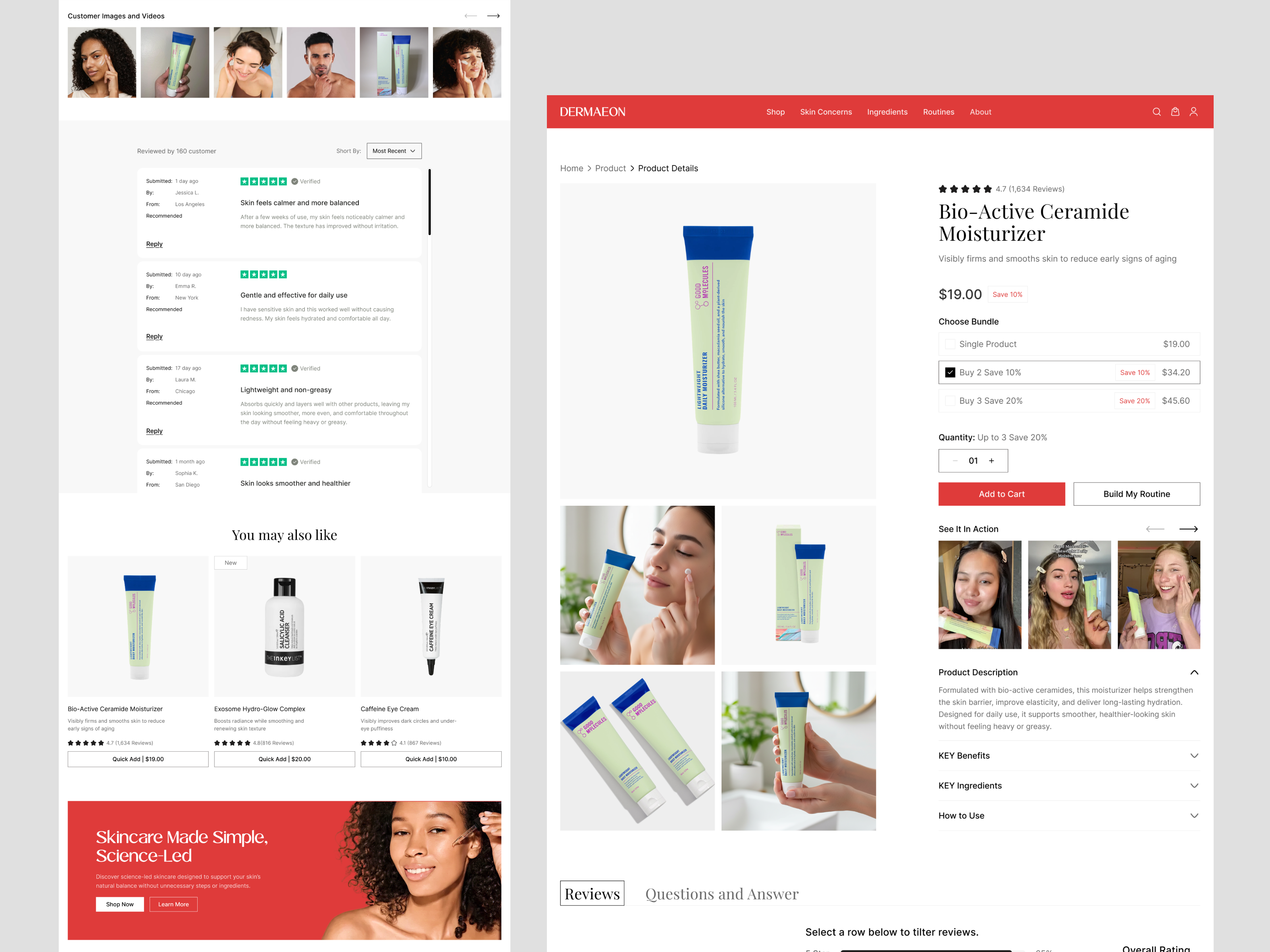 Product Details Page cro page ecommerce ecommerce product ecommerce website product product details product details page product page product page ui product page website shopify product shopify product details shopify store shopify website skincare skincare product supplement supplement product website website design