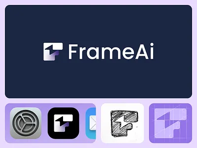 FrameAI — A Focused Identity for AI Platforms abstract logo mark ai ai branding ai platform identity ai product branding ai software branding app logo b2b b2b tech brand identity enterprise ai logo lettermark logo logo logo design monogram saas saas branding software company logo symbolic logo tech
