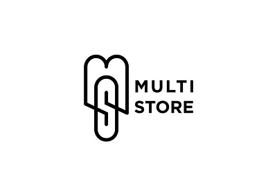 MULTI STORE LOGO branding design logo m s logo store logo