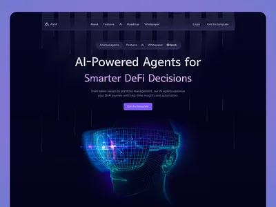 AI-Powered DeFi Agents Platform 3d art ai agent ai agent for defi ai design ai generator website ai pattern visualization ai platform ai powered defi crypto ai defi ai defi company defi platform defi website design fintech landing page logo saas ai ui ux منصة الذكاء الاصطناعي