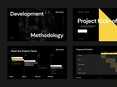 Pitch deck for GOLDNOIR Presentation branding colours creative design figma graphic design illustration logo pitch deck pitchdeck presentation ui