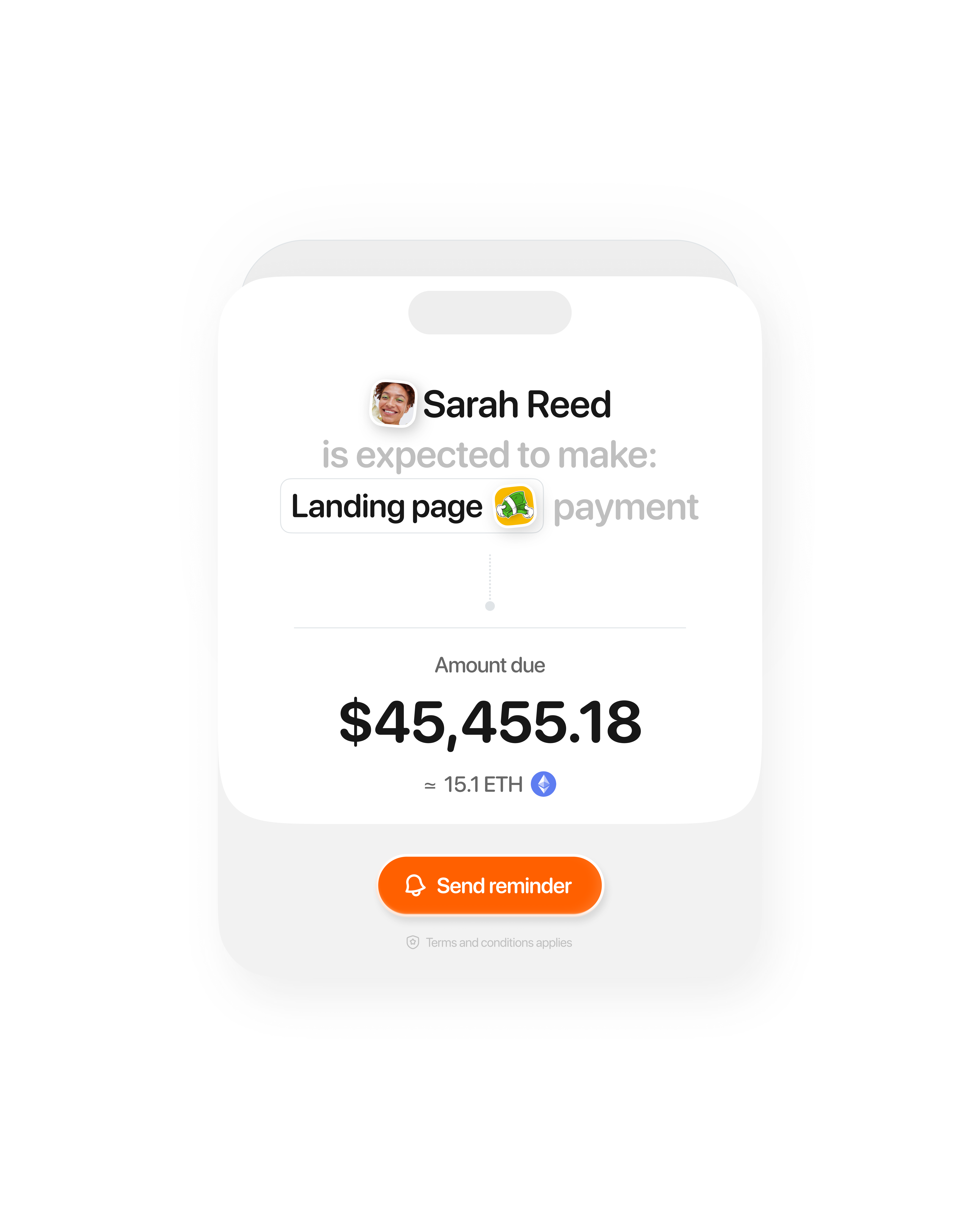 Payment Reminder UI Component ai clean graphic design minimal startup tech ui ui component ui design