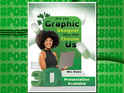 3D Graphic Designer Promotional Poster – Creative Branding 3d design advertisement design branding design creative agency design creative design design portfolio digital poster freelance designer graphic designer poster marketing poster modern ad design photoshop poster professional flyer promotional poster social media design