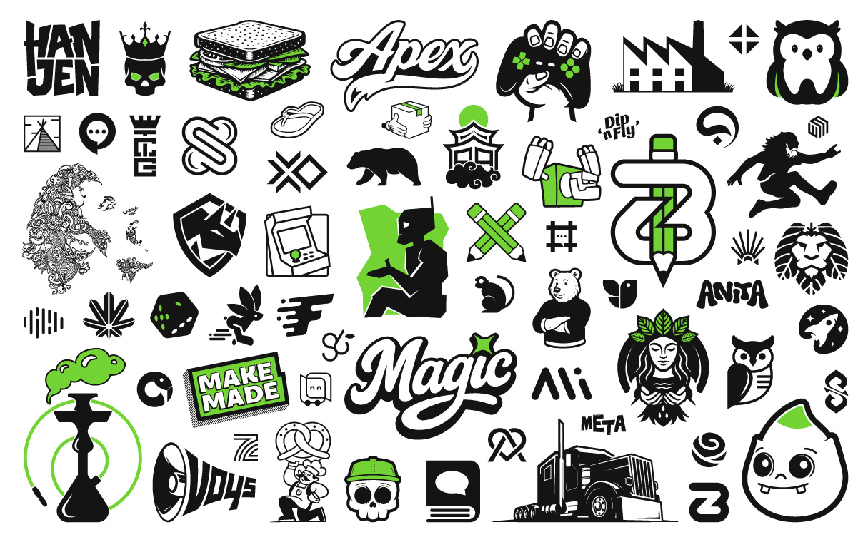 Icons, Marks & Mayhem | Collection of My Works art blackwhite branding design graphicdesign icon illustration logo logodesign logomarks symbol