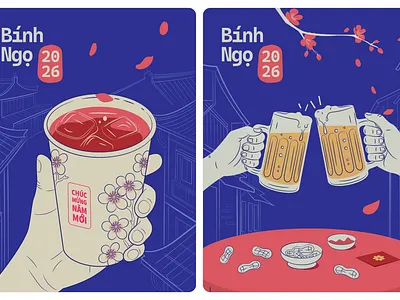 Whispers of Tết in Hanoi — Everyday Moments culture editorial hanoi illustration lunarnewyear storytelling tet vector vietnam