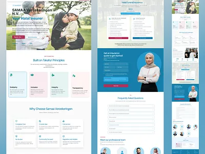 Samaa Verzekeringen —An Islamic Funeral Insurance website ethical design halal insurance insurance website modern ui ui ui design website design