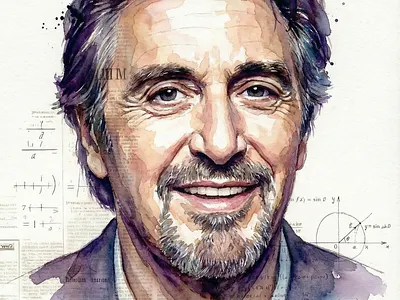 Al Pacino portrait design disegno illustration illustrazione matita paint pennello ritratto