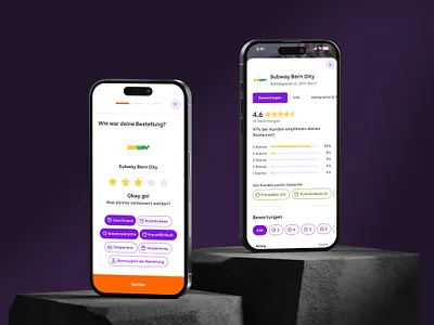 Feedback Funnel for Meal Delivery Platform in Switzerland app feedback feedback funnel grab ios meal delivery rating rating funnel restaurant rating ui user rating ux