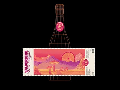 Valperdine - Collage design animation art direction branding collage graphic design illustration label logo packaging surrealism wine