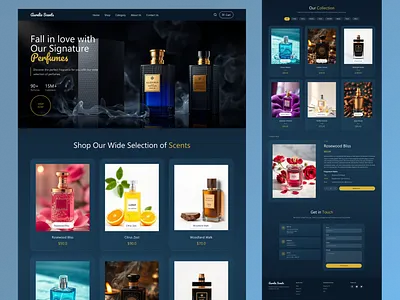 PERFUME STORE INTERFACE clean ui ecommerce ui fragrance design luxury brand design minimal design modern perfume website ui design uiux web design