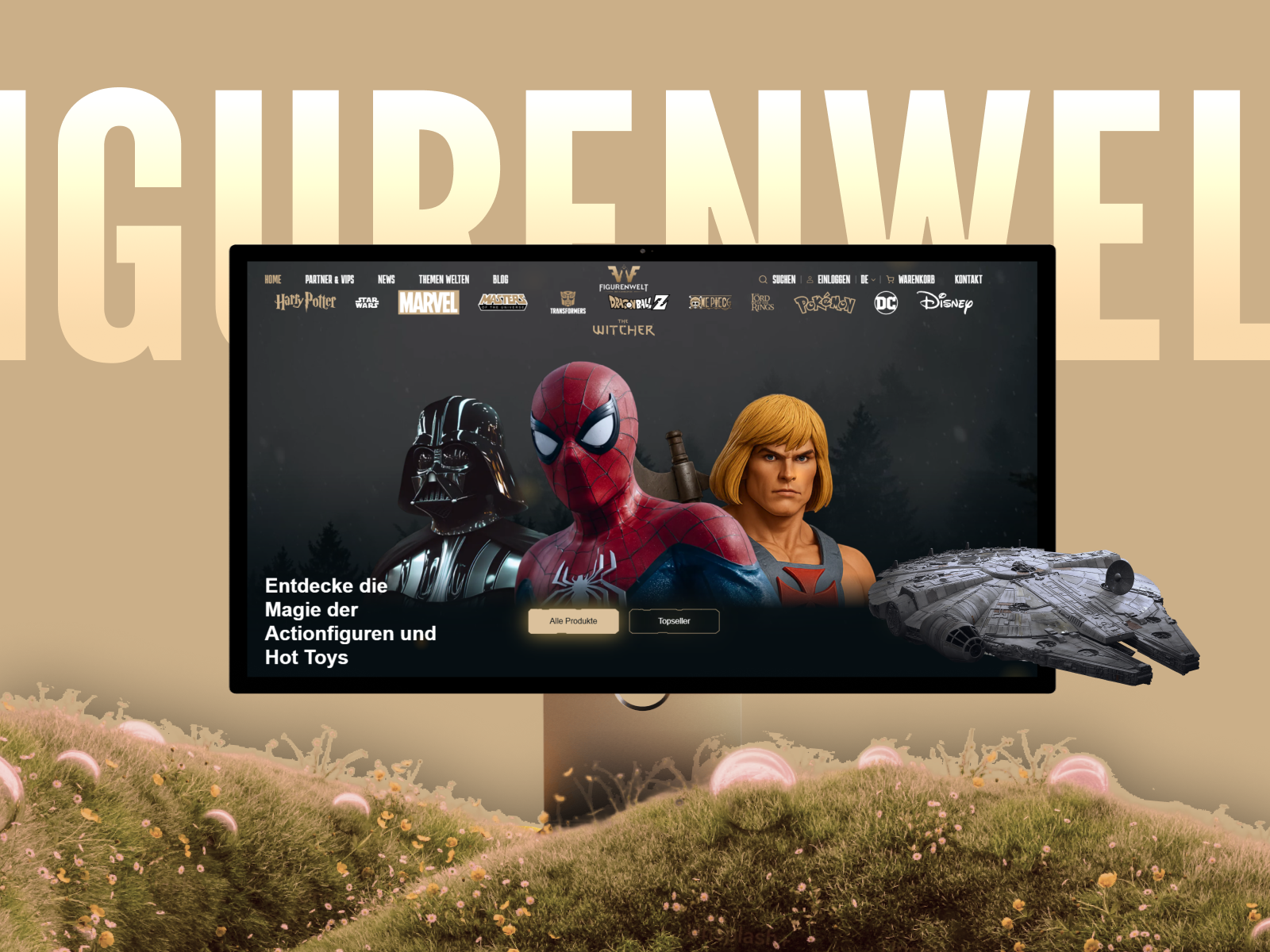 Figurenwelt Franchise-Driven Collectibles E-Commerce action figures animation collectibles e commerce entertainment design fan experience franchise design merch store multi category website pop culture product catalog product showcase responsive design shopify storytelling design themed navigation ui design ux design web design