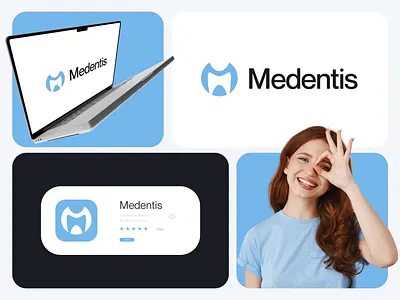 Dental Health Logo abstract logo brand identity branding dental health dental logo dentist design graphic design icon logo logotype m logo modern logo monogram mteeth negative space teeth logo