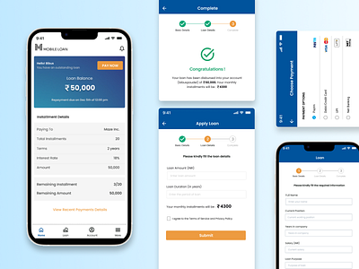Easy Loan - M Loan fintech loan management mobile app modern ui ui uiux