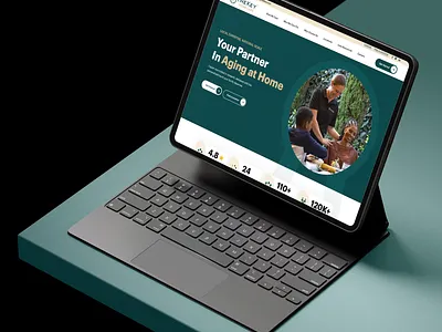 THE KEY - Home Care Services Website Design branding business care services clean company design doctor health care home care landing page logo minimalistic modern nursing senior care the key trending uiux webflow