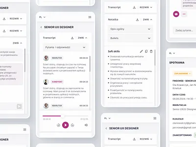 Interview Summary Platform ai android audio chat conversation design interview ios mobile note summary transcription ui ux video