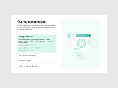 Loyalty Point B2B Landing Page aesthetic benefits clean design features green minimal slider ui design ux ui web design website design white theme