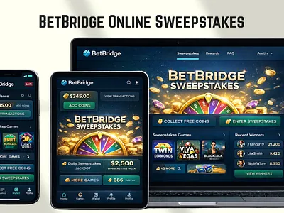 BetBridge Online Sweepstakes 3d casino gamedevelopment graphic design motion graphics onlinegaming ui