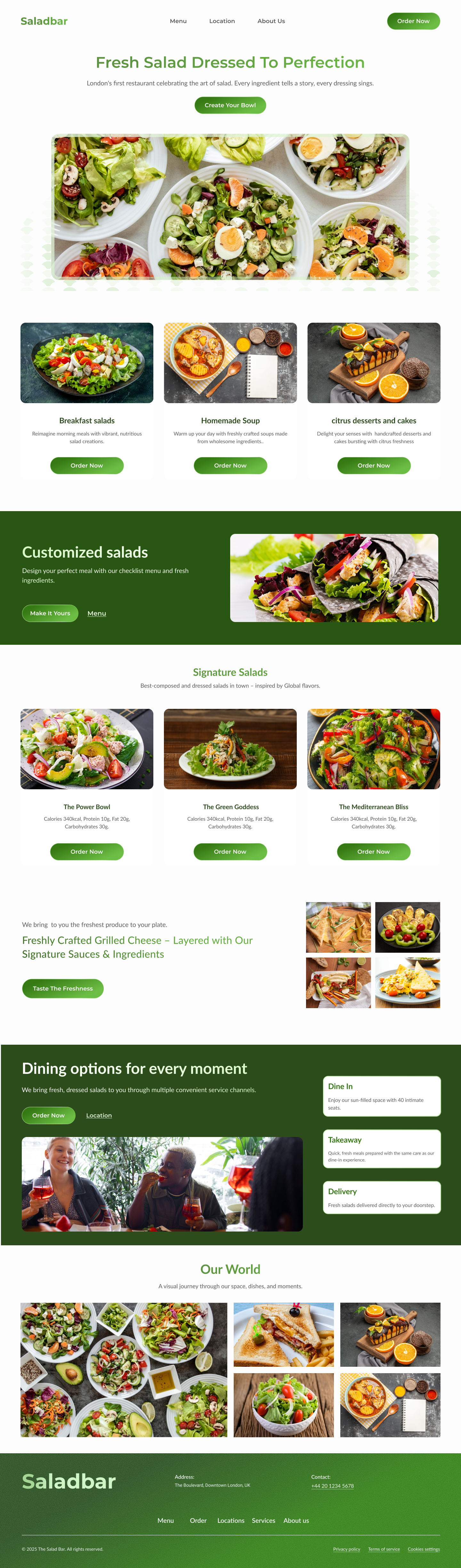 Salad Website branding clean design delivery design food graphic design interface product design salad ui ui design uiux uiux design web web design
