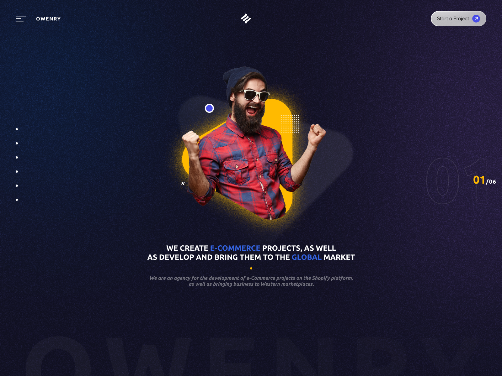 🚀 Owenry — Homepage Design Concept branding clean design interface site web