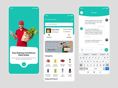 Grocery Delivery App UI Design appdesign dailyui deliveryapp digitalproduct ecommerce figma fooddelivery freshfood groceryapp groceryshopping interface minimalistui mobileapp productdesign shoppingapp uidesign userexperience userinterface uxdesign