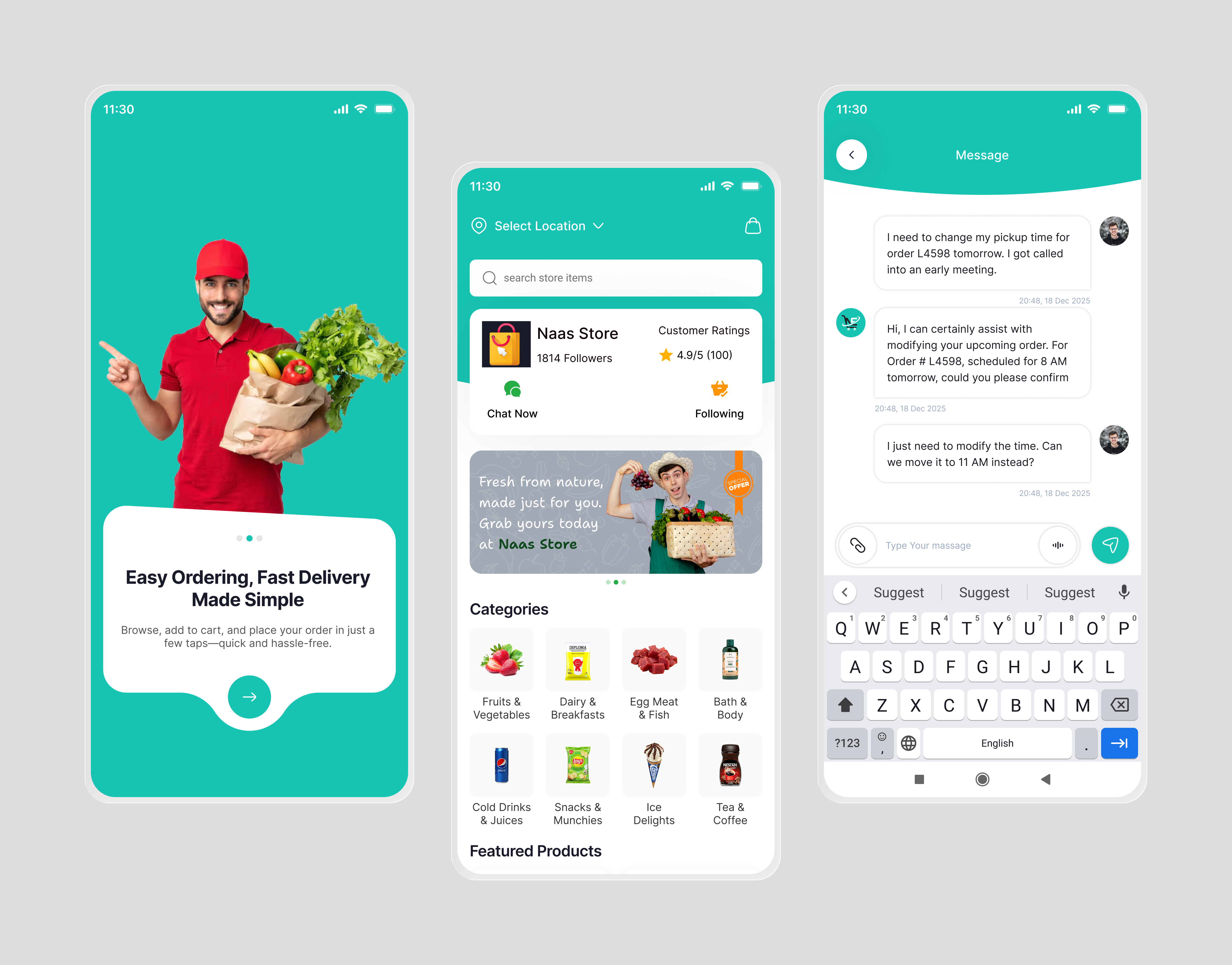 Example of On Demand Delivery App UI/UX Design