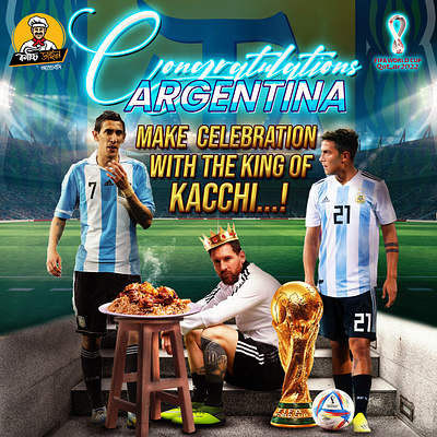 FIFA2022 argentina branding designxt fifa football world cup graphic design kacchi dine manipulation meradona messi