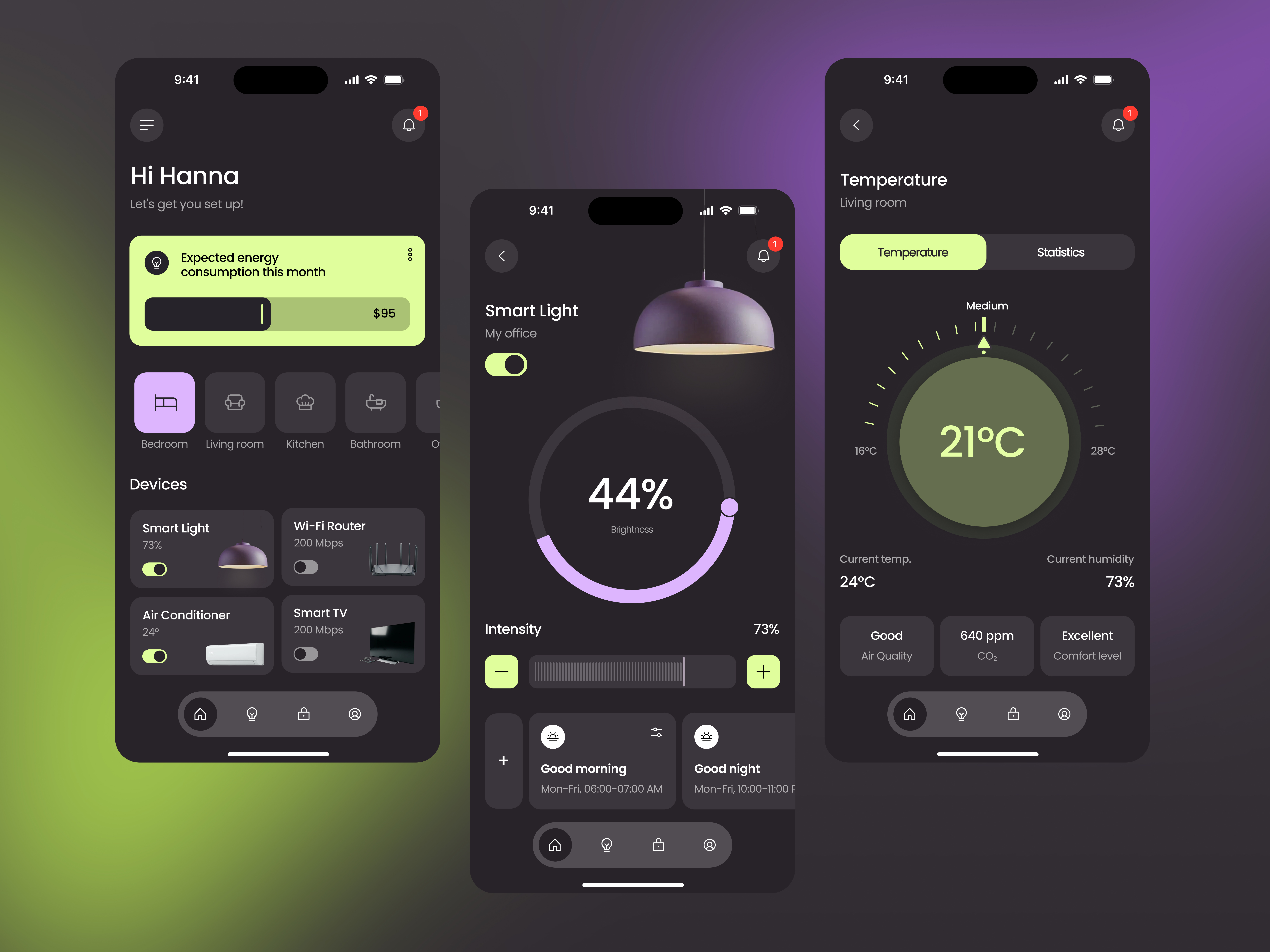 Example of Smart House Mobile App