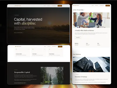 Investment Firm Four-Page Template asset management branding business capital clean firm gradient invest investment firm light money services sustainability technology