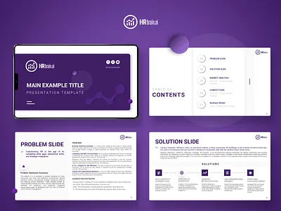 Presentation Design for HRbrain ai brand branding design digital digital art edtech educational graphic design hr identity branding minimal modern powerpoint ppt presentation professional tech technology