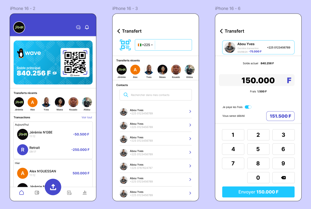 Wave - mobile ui rebrand graphic design ui