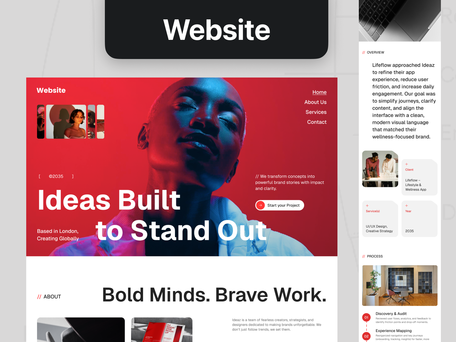 Example of Website Design & Development
