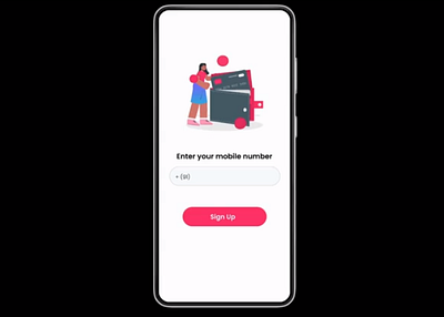 Sign Up Screen - FinTech App app design