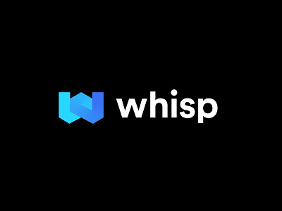 whisp ai artificial inteligence branding geometric identity logo modern software tech technology w w logo