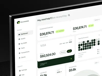 Investment Management Dasboard - Saas Product Concept analytics clean design dashboard digital product fintech investment product design saas ui web app