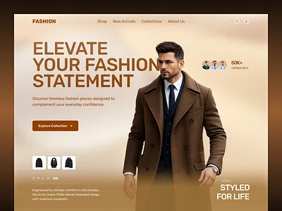 Luxury Fashion Ecommerce Website classic fashion clean design e commerce fashion fashion ecommerce fashion website hero section high fashion landing page luxury luxury fashion minimal luxury modern design online store premium brand shopify visual design web design website design winter fashion