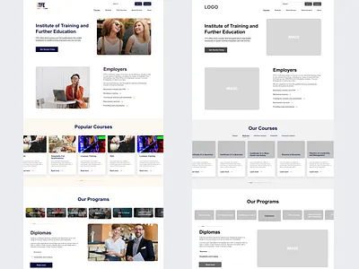 Website Wireframe vs Design branding design graphic design ui uiux user experience vector webdesign wireframe