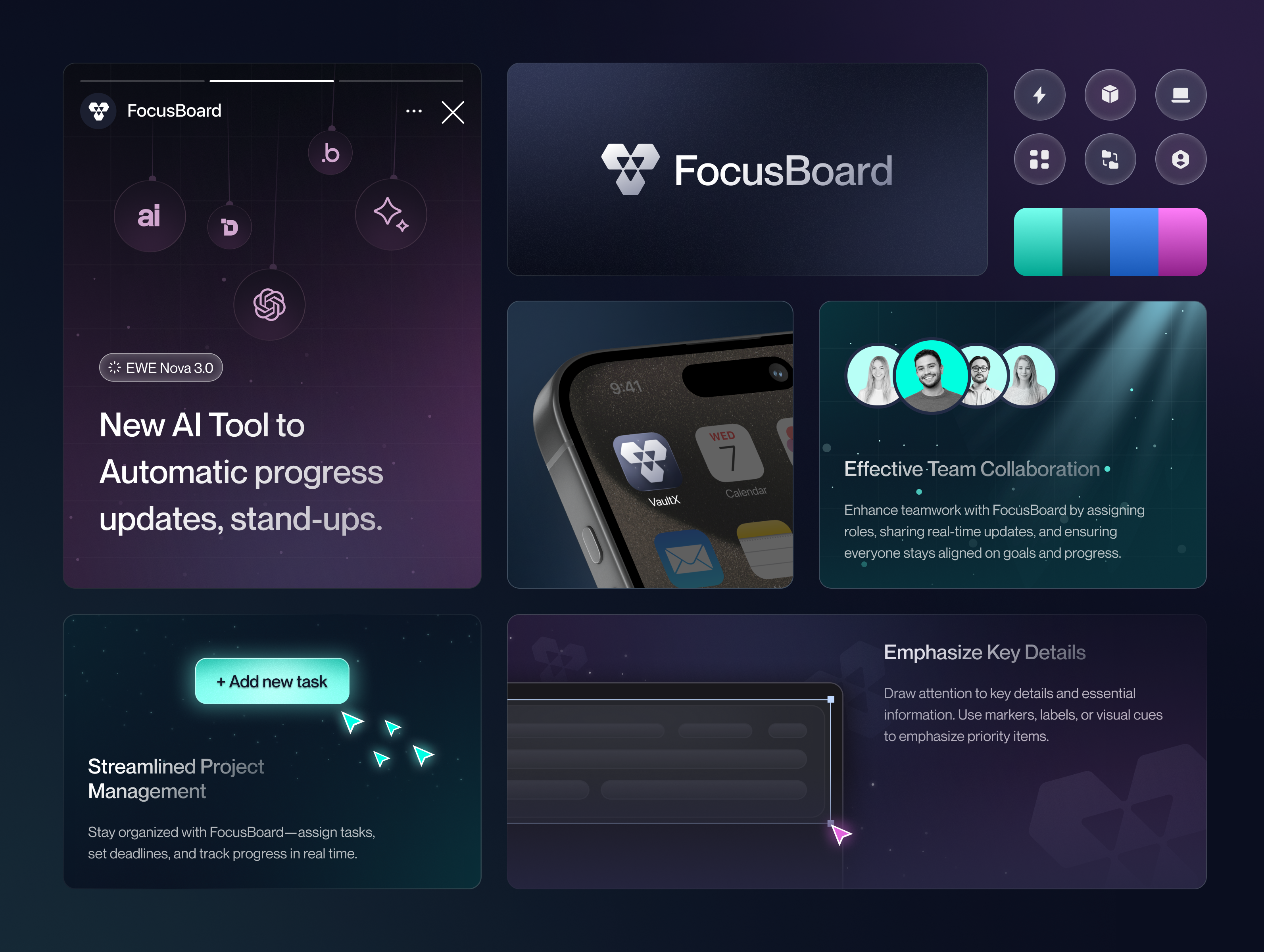 Branding for AI-Powered Project & Team Management brand guidelines brand identity branding design graphic design graphicdesign identity logo logo design logo designer logotype packaging vector visual identity