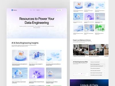 Blog Page - AI Data Engineering SaaS Website design interface product service startup ui ux web website