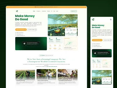 Agriculture Website Landing Page Design agri business agri startup agriculture website agritech clean ui contract farming farm management farming platform food supply chain green technology landing page design modern web design rural technology saas landing page smart farming startup website sustainable agriculture ui ux design web design website ui