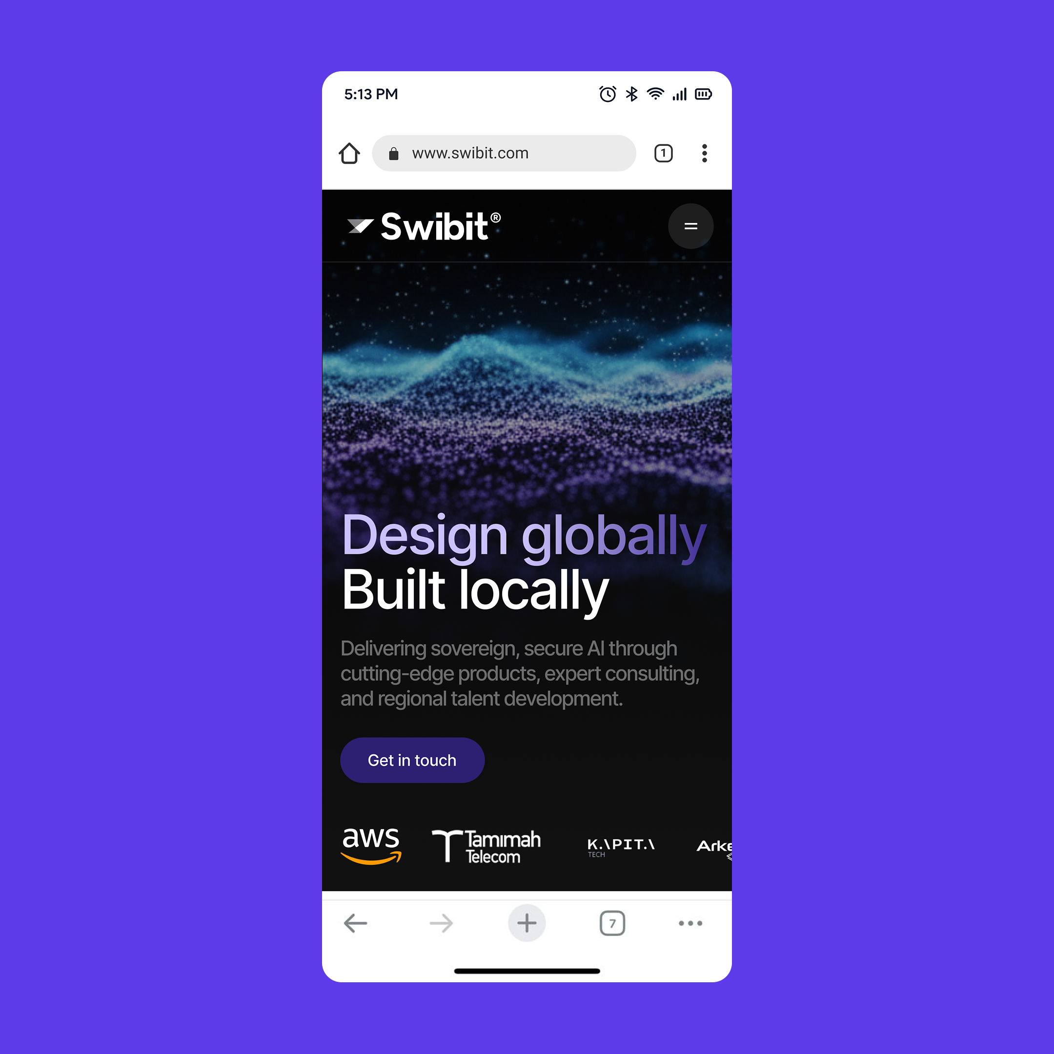 Swibit 🇬🇧 - Micro interactions Hero section - Mobile ai design hero section interface it consultancy landing page mobile motion graphics tech ui ux video website