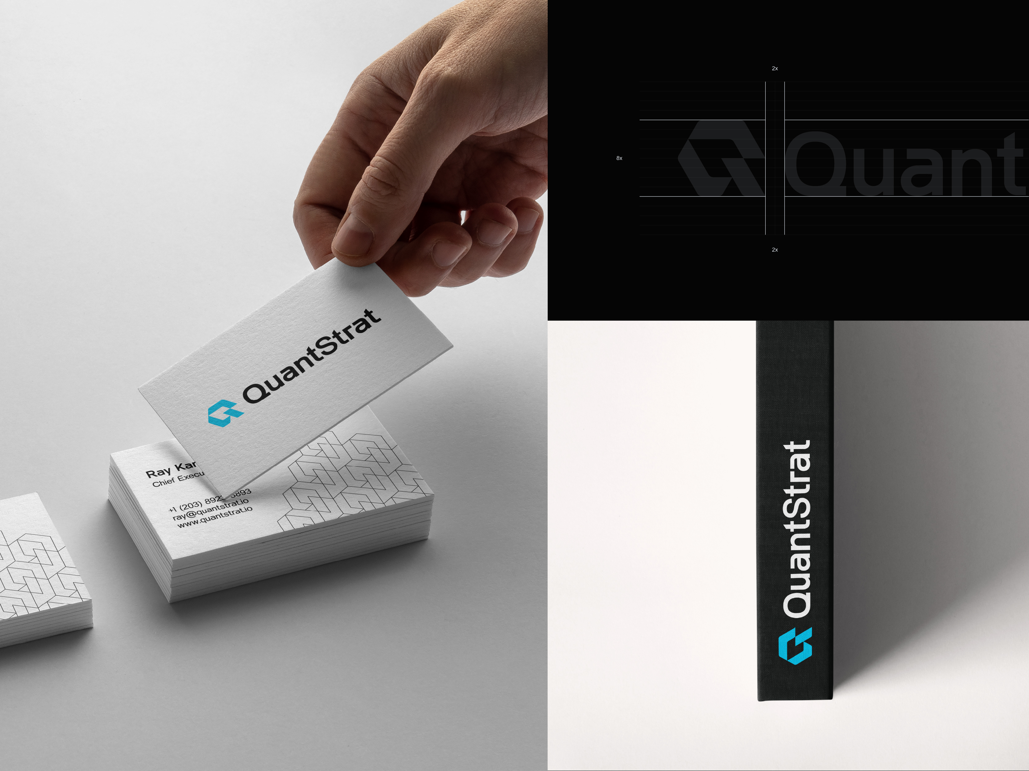 QuantStrat logo design brand identity branding icon identity logo logo design logotype modern logo q logo symbol