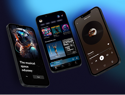 Music App Concept Mockups app design ios mobile mobile app music music app