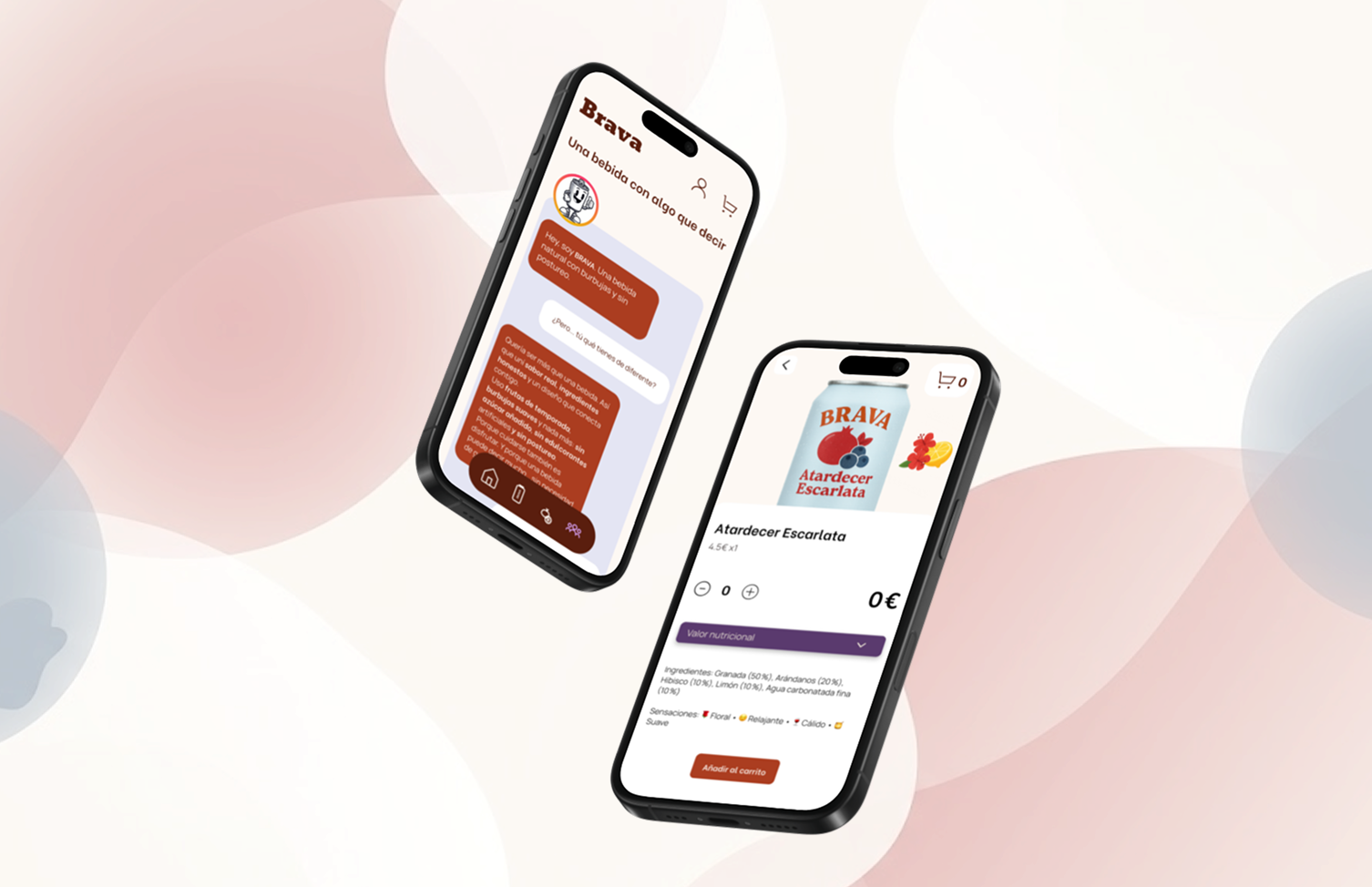 Brava - UX/UI Case Study para E-commerce de Bebidas Saludables bebidas branding colorful drinks ui web drinks website e commerce figma fun app healthy drinks illustration product design mobile app mobile design ui ux ux research uxui valencia