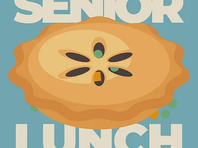 Senior Lunch design event food graphic design