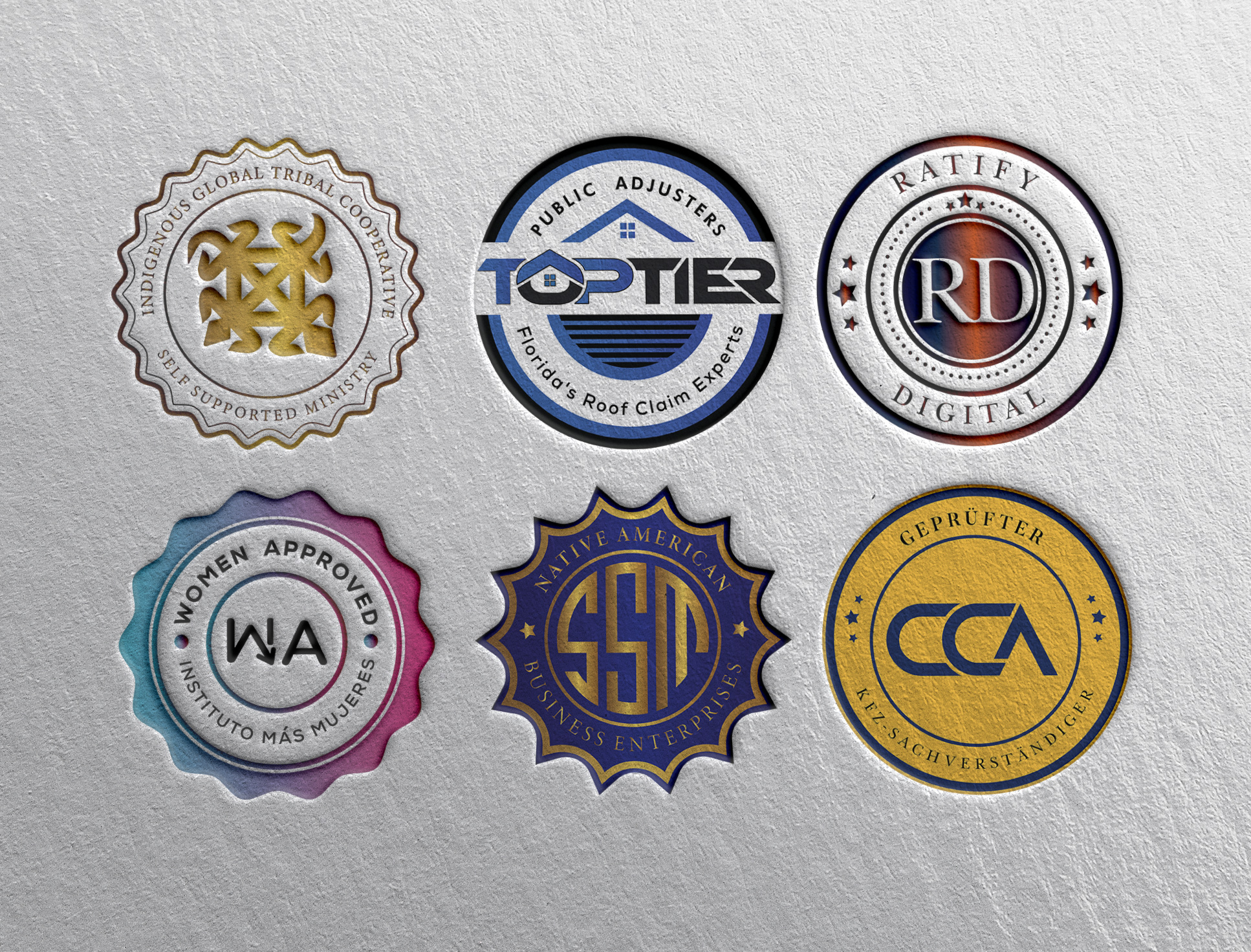 Example of Badge Seal Monogram Stamp Emblem Logo