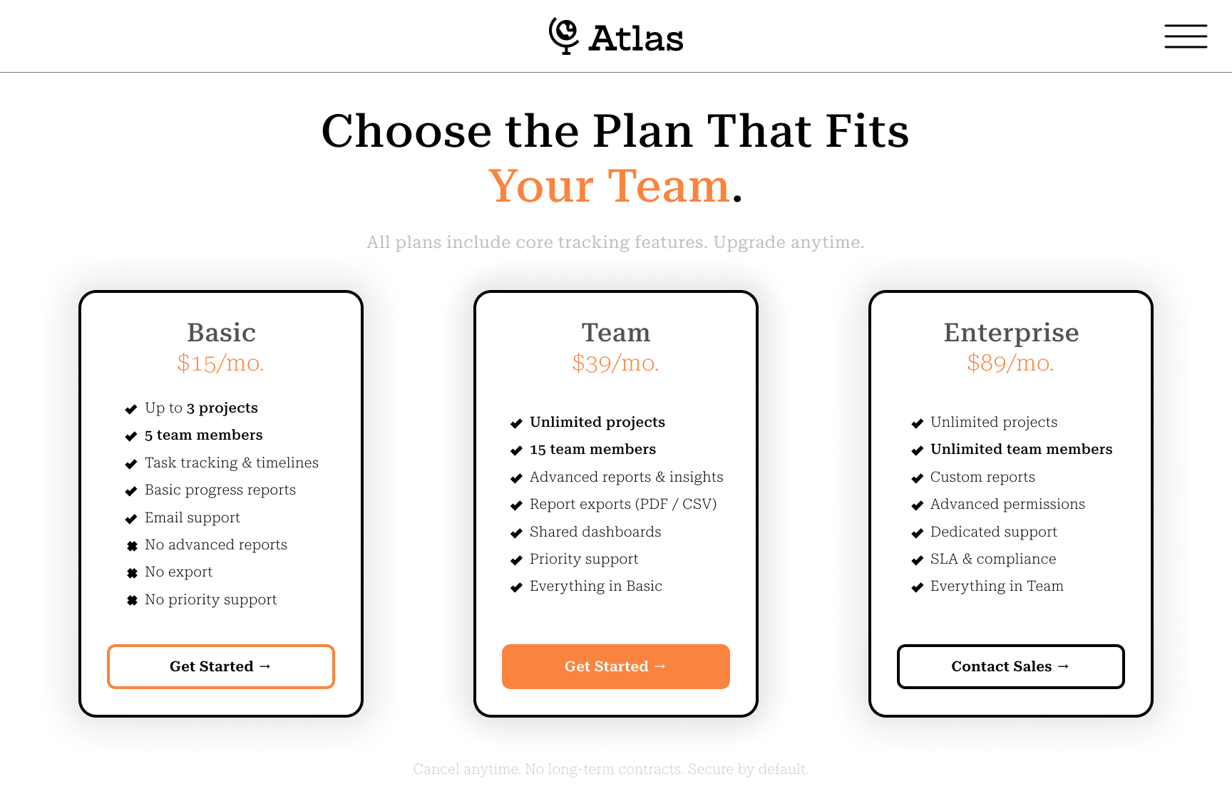 Example of Modern Pricing Pages